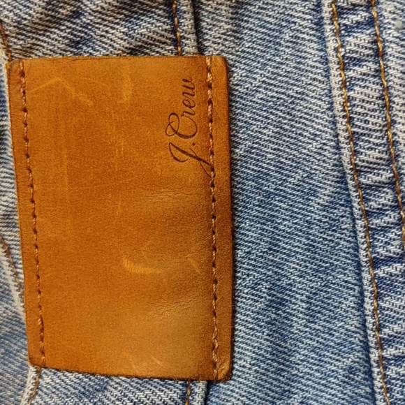 J. Crew 28P Demi Boot Crop Distressed Cotton Tencel Blend Blue Jeans - Picture 16 of 16